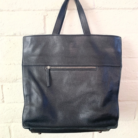 COPY - Anine Bing Structured Black Suede and Leather Bag - Picture 2 of 6
